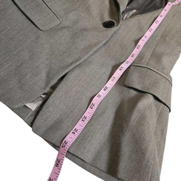 Milly size 2 xs wool grey blazer single button - Picture 9 of 10